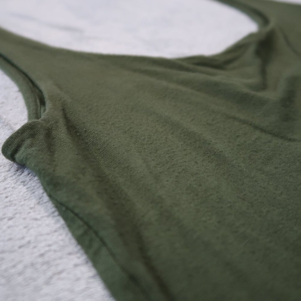 Pacsun Basics Tank Top Womens Cropped Spaghetti Strap Sleeveless Shirt Green L - Picture 3 of 14